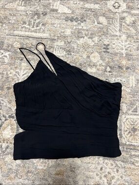 Zara Black Sleeveless Crop Top